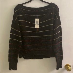 NWT Black Striped Sweater